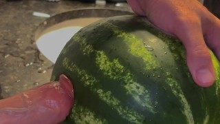 Fucking watermelon ,big dick,love sex