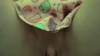 Fem trans man taking dildo balls deep