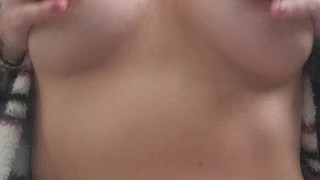 Nipple play rubbing on my nipple till I come