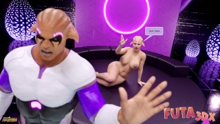 Futa3dX - Hot Redhead Futa Babe Joins Aliens Fuck Fest
