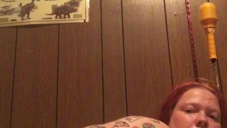 Fucking my tight booty with a toothbrush