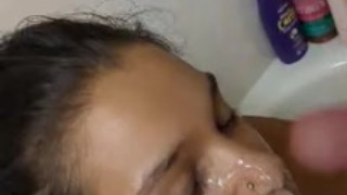 Sexy blowjob ,face cumshot