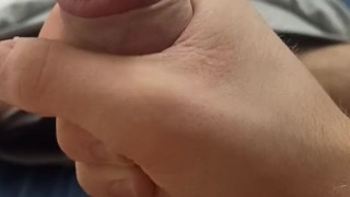 POV: Jerking Off with a Pimple on my Huge Cock
