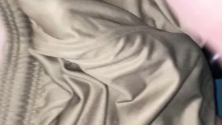 Young frat play with morning wood