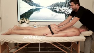 Muscle blond gymnast gets happy ending gay massage