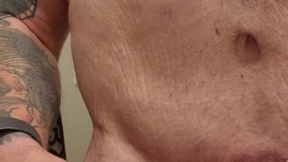 Cumming on a toothbrush