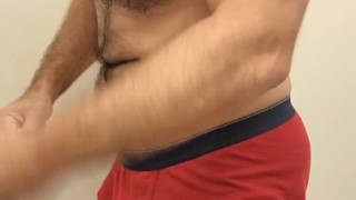 Hairy muscle bear flexing compilation!