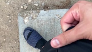 Outdoor piss #2 • backyard