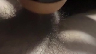 Boy uses flashlight to feel good