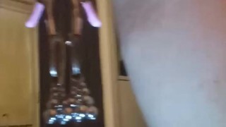 Pussy weights on pumped up pussy