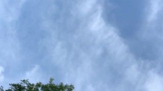 Redhead barefoot soles outside public