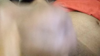 Boy getting feeling on the bed.