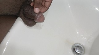 Pee boy asian new pee in the bathroom