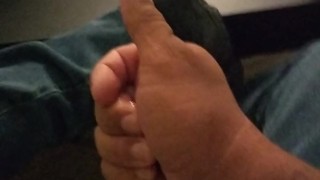 Couldn't wait to beat my cock