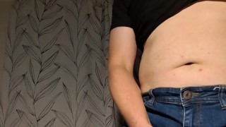 Young amateur shows sexy dance. He gets horny. Homemade video of a teenager alone at home