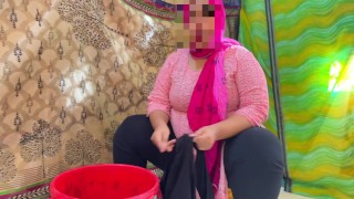Big Pussy BBW big ass & Huge Boobs Hot Egypt Stepmom Washing Dress & Gets Horny!
