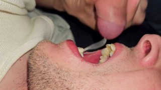 Quick Cumshot In My Mouth