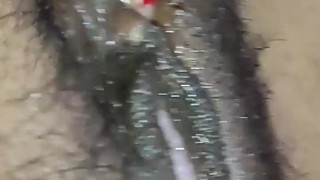 I see HAIRY BIG PUSSY My STEPSISTER closeup masturbate