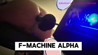 I M BEING FUCKED BY my new Fuckmachine F-machine ALPHA penetration depth controlled by app