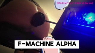 I M BEING FUCKED BY my new Fuckmachine F-machine ALPHA penetration depth controlled by app