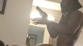 TEXTING YOUR MAIN BITCH WHILE GORILLA P FUCKS HIS SIDE CHICK!!!!!!