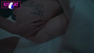 Step mom fucks with step son till twice cum in shared hotel room with one bed