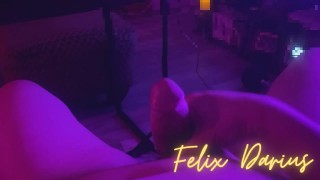 Trying to cum and blowing smoke