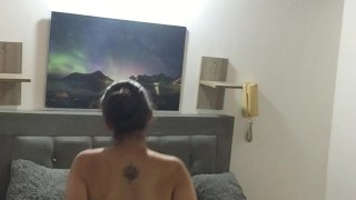 My hot neighbor masturbates with her teddy bear at her stepdad's house