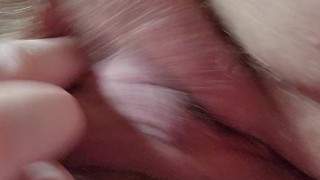 Chubby 21 year old college girl flicks her clit and cums