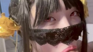 Mixed Asian cosplay sucks and takes my dick
