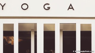 Hunks get into a steamy yoga session with a foot worship