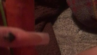 Carrot in pussy