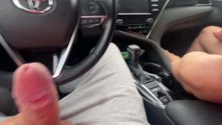 Someone else's wife sucks my big dick in the car