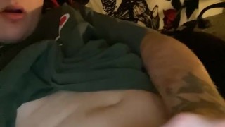 Tattooed E Boy stroking Thick BWC Slow