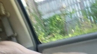 Jerking off in Public and Big Cum Load for you Sluts - Cock was so Hard I had to Pull Over