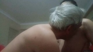 HORNY BOY HAS HOT SEX WİTH OLD MAN AT HOME