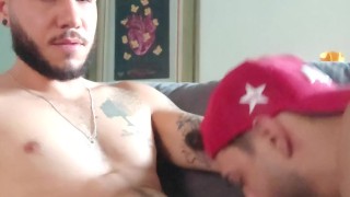 My ex boyfriend sucking my hard dick