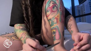 I let my stepdad watch while I get a manicure