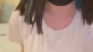 Pretty girl with big tits wants your dick to get hard.