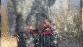 Risky Outdoor Glory Hole Pissing & Cumming plus Outdoor Pissing Compilation from Camping