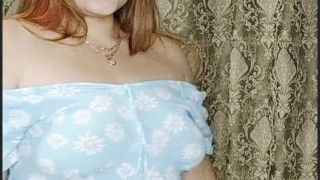 pretty in a blue dress