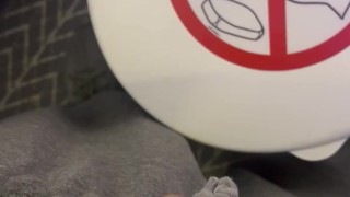 Edging Cock in Airplane Bathroom - Dane Coxx