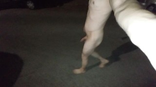 Walking naked on the street