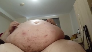 BBW solo trans has multiple nipplegasms!