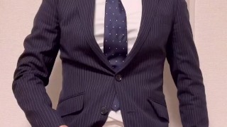 サンプル イケメンリーマン君のオナニー😄