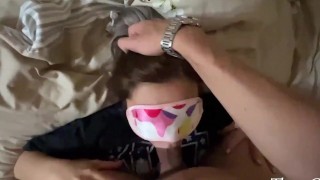 POV fucks a blonde in the mouth and fucks her doggy style