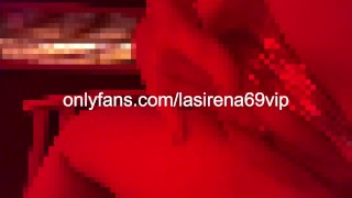 LaSirena Rubs Her Pussy Under Red Lights
