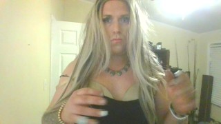 sissy femboy playing