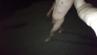 Totally naked in public