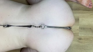 Huge Ass anal hook bondage slave